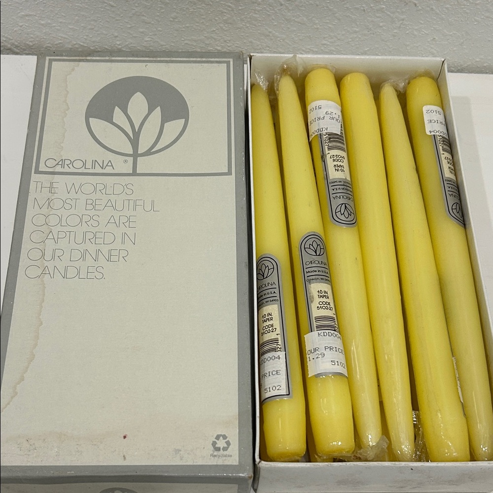 NIB Vintage Y2K Carolina 10” Taper Dinner Candles , Individually Wrapped